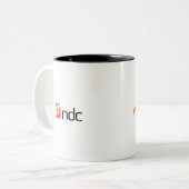 2 Couleurs Tasse de café de NDC 11oz (Devant gauche)