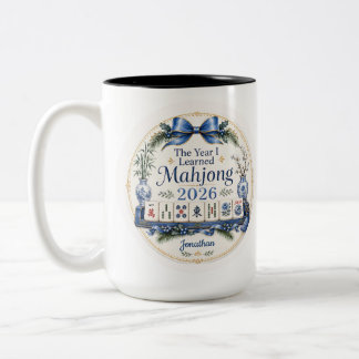 2 Couleurs Tasse de café de Noël «L'année où j'ai appris le M