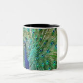 2 Couleurs Tasse de café de paon (Devant droit)