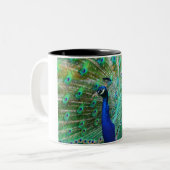 2 Couleurs Tasse de café de paon (Devant gauche)