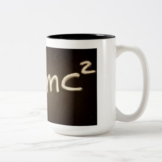 2 Couleurs Tasse de café de physique avec l'équation célèbre (Droit)