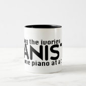 2 Couleurs Tasse de café de pianistes (Centre)