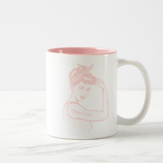 2 Couleurs Tasse de café de pin-up (Droit)