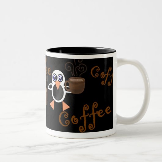 2 Couleurs Tasse de café de pingouins (Droit)