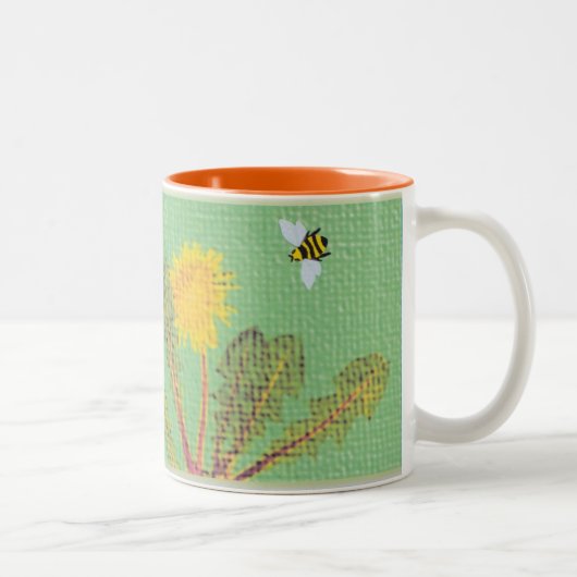 2 Couleurs Tasse de café de pissenlit (Droit)