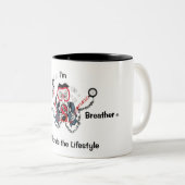 2 Couleurs Tasse de café de plongeur de photo (Devant droit)