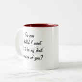 2 Couleurs Tasse de café de premières impressions (Devant gauche)