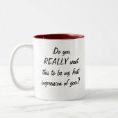 2 Couleurs Tasse de café de premières impressions (Gauche)