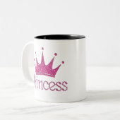 2 Couleurs Tasse de café de princesse Crown (Devant gauche)