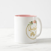 2 Couleurs Tasse de café de Querida Mãe - Portugais (Devant droit)