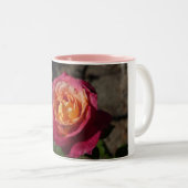 2 Couleurs Tasse de café de rose pourpre et jaune (Devant droit)
