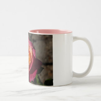 2 Couleurs Tasse de café de rose pourpre et jaune