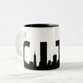 2 Couleurs Tasse de café de San Francisco (Devant gauche)
