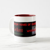 2 Couleurs Tasse de café de sang de camp (Devant gauche)