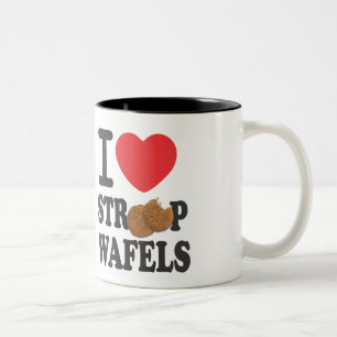 2 Couleurs tasse de café de signature d'iLoveStroopwafels.co