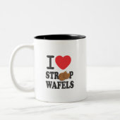 2 Couleurs tasse de café de signature d'iLoveStroopwafels.com (Gauche)