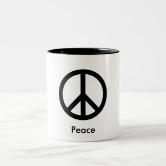 2 Couleurs Tasse de café de signe de paix