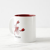 2 Couleurs Tasse de café de signe de Scorpion (Devant gauche)