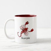 2 Couleurs Tasse de café de signe de Scorpion (Gauche)