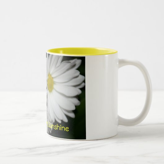 2 Couleurs Tasse de café de soleil bonjour (Droit)