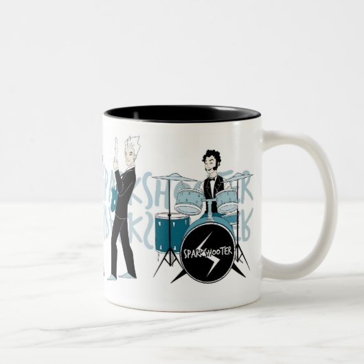 2 Couleurs Tasse de café de Sparkshooter - la bande (Droit)