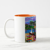 2 Couleurs Tasse de café de temps d'île (Gauche)
