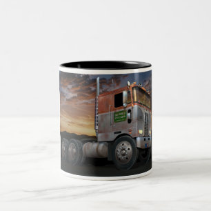 2 Couleurs Tasse de café de ton de Peterbilt Cabover deux