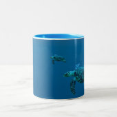 2 Couleurs Tasse de café de tortues de mer (Centre)