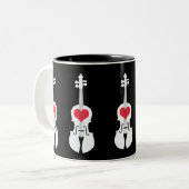 2 Couleurs Tasse de café de violon (Devant gauche)