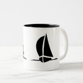 2 Couleurs Tasse de café de voiliers (Devant droit)
