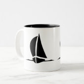 2 Couleurs Tasse de café de voiliers (Devant gauche)