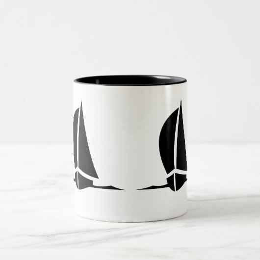 2 Couleurs Tasse de café de voiliers (Centre)