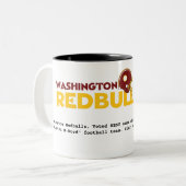 2 Couleurs Tasse de café de Washington Redbulls (Devant gauche)