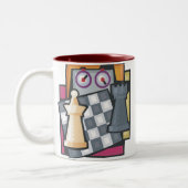 2 Couleurs Tasse de café d'échecs (Gauche)