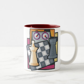 2 Couleurs Tasse de café d'échecs