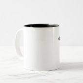 2 Couleurs Tasse de café d'emblème de choucas (Devant gauche)