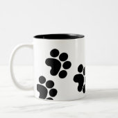 2 Couleurs tasse de café d'empreinte de patte (Gauche)