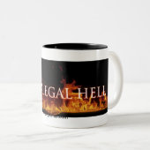 2 Couleurs Tasse de café d'enfer de paralégal (Devant droit)