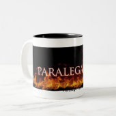 2 Couleurs Tasse de café d'enfer de paralégal (Devant gauche)