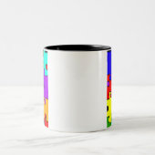 2 Couleurs tasse de café denteuse de morceau de puzzel (Centre)