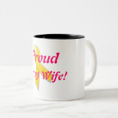 2 Couleurs Tasse de café d'épouse d'armée (Devant droit)