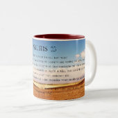 2 Couleurs Tasse de café des psaumes 23 (Devant droit)