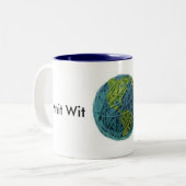 2 Couleurs Tasse de café d'esprit de Knit (Devant gauche)