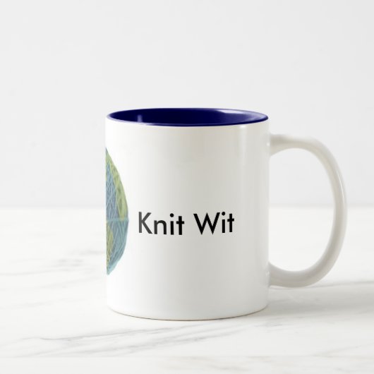 2 Couleurs Tasse de café d'esprit de Knit (Droit)