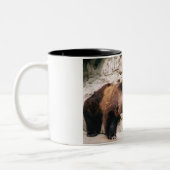 2 Couleurs Tasse de café d'ours gris (Gauche)