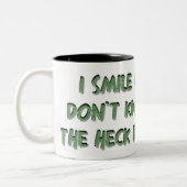 2 Couleurs Tasse de café drôle avec l'énonciation (Gauche)