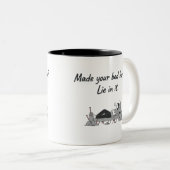 2 Couleurs Tasse de café drôle de responsabilité (Devant droit)