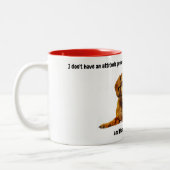 2 Couleurs Tasse de café drôle sur l'attitude du teckel (Gauche)