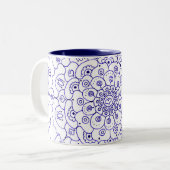 2 Couleurs TASSE de café du mandala 7 (Devant gauche)