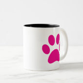 2 Couleurs Tasse de café Empreinte de patte (Devant droit)